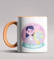 Kişiye Özel Sınıf Öğretmeni Tasarımlı Siyah Renk Kupa Bardak 3 (Turuncu)