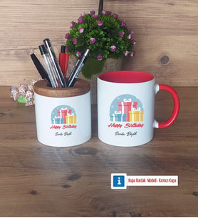 Doğum Günü Hediyesi Kalemlik, Kupa Bardak T Kişiye Özel Hediye (Model 5)