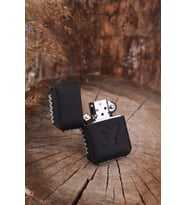 El Yapımı Hakiki Deri Kılıflı Zippo Çakmak (Haki)