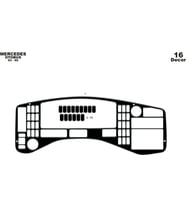 Meriç® Mercedes 403 Ön Torpido Kaplama Maun 16 Parça 1993-2000 (Piano Black)