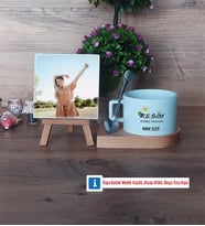 Resim Öğretmeni Fotoğraflı Dekoratif Taş, Kupa Bardak Beyaz Hediye (Model 8)
