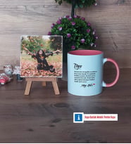Teyzeye Hediye Fotoğraflı Dekoratif Taş, Kupa Bardak Beyaz Hediye (Model 6)