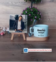 Anestezi Teknisyeni Fotoğraflı Dekoratif Taş, Kupa Bardak Beyaz Hediye (Model 8)