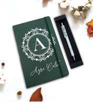 Kişiye Özel Defter & Kalem Hediye Seti (Yeşil)