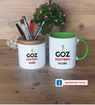 Göz Doktoru Kalemlik, Kupa Bardak T Kişiye Özel Hediye (Model 14)