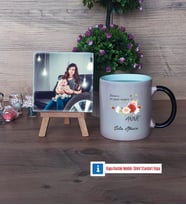 Anneye Hediye Fotoğraflı Dekoratif Taş, Kupa Bardak Beyaz Hediye (Model 9)