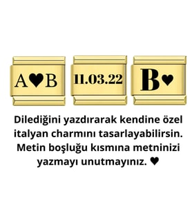 KİŞİSELLEŞTİRİLEBİLİR  ÇELİK İTALYAN CHARM (Gold)