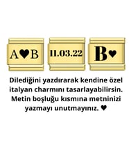 KİŞİSELLEŞTİRİLEBİLİR  ÇELİK İTALYAN CHARM (Gold)