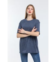 Süperlife Kadın Bisiklet Yaka Standart &Regular Fit Tişort spr21yk30 (Koyu Mavi)