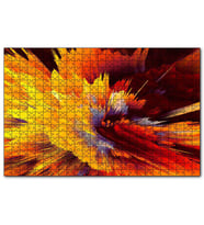 Cakapuzzle Sarı Patlama Dijital Sanat  Puzzle Yapboz MDF (Ahşap) (255 Parça)