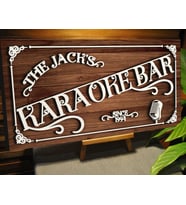 BK Gift Kişiye Özel Kabartma Tasarım Ahşap Bar Tabelası 46cm, Home Bar Tabela, Rustik Ev Dekorasyonu, Duvar Dekoru (Model 11)