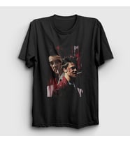 Presmono Unisex Beyaz Tyler Film Dövüş Kulübü Fight Club T-Shirt 244920tt (Siyah)