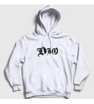Presmono Unisex Beyaz Logo Ronnie James Dio Kapüşonlu Sweatshirt 143287tt (Beyaz)