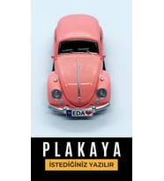 Kişiye Özel Plaka Yazılı Vosvos (Pembe)