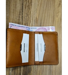 Pueblo Deri El Yapımı Premium Dikey Cüzdan (Natural)