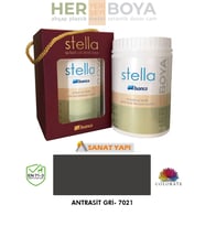 Bianca Stella Su Bazlı Saf Akrilik Boya 1lt (Antrasit Gri)