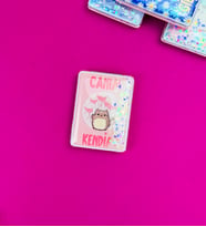 Motto Tasarımlı Dikey Ayna (Pembe)