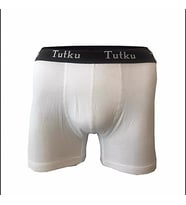 Tutku Erkek Elastan Spor Boxer 2 Adet (Beyaz)