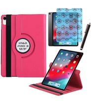 Apple iPad Pro 3 12.9 inç 3 Nesil Uyumlu Kılıf Ekran Koruyucu Ve Kalem Set (Pembe)