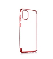 Xiaomi Mi 10 Lite Kılıf Zore Dört Köşeli Lazer Silikon Kılıf (Kırmızı)