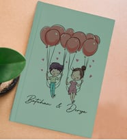 BK Gift Kişiye Özel Sevgili İsimli Sert Kapaklı Su Yeşili Defter, Sevgiliye Hediye, Doğum Günü Hediyesi, Anı Defteri (Model 2)