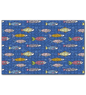 Cakapuzzle Denizde Sevimli Balıklar Karikatürize  Puzzle Yapboz MDF (Ahşap) (1000 Parça)