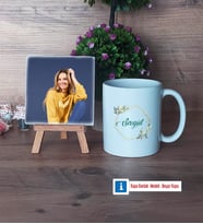 İsme Özel Doğum Günü Hediyesi Fotoğraflı Dekoratif Taş, Kupa Bardak Beyaz Hediye (Model 1)