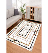 Dijital Kaymaz Taban Yıkanabilir Renkli Salon Halısı Mutfak Halısı Yolluk ND-SD-1016 (Çok Renkli)