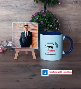 Sınıf Öğretmeni Fotoğraflı Dekoratif Taş, Kupa Bardak Beyaz Hediye (Model 3)