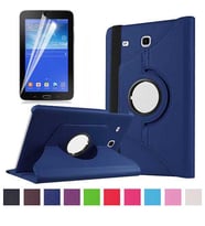 Galaxy Tab 3 Lite 7.0 T110 Zore Dönebilen Standlı Tablet Kılıfı (Lacivert)