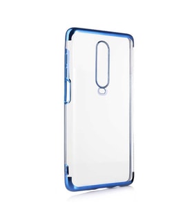 Xiaomi Poco X2 Kılıf Zore Dört Köşeli Lazer Silikon Kılıf (Mavi)