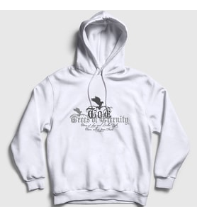Presmono Unisex Beyaz Trees Of Eternity Kapüşonlu Sweatshirt 440563tt (Beyaz)