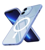 iPhone 12 Kılıf Wireless Şarj Özellikli Zore Krom Magsafe Kılıf (Lila)