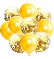 Sürpriz Uçan Konfetili Balon 50 Adet (Sarı)