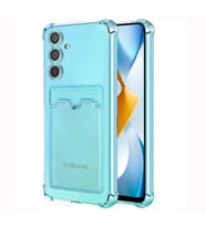 Microsonic Samsung Galaxy A14 Card Slot Shock Kılıf Siyah (Mavi)