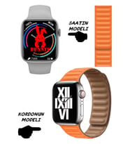 Oukitel Uyumlu Nfc Özellikli Bt Konuşma Özellikli WATCH 8 Akıllı Saat Deri Krdn (Turuncu)