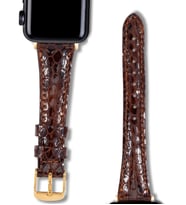 vagaveApple Watch Uyumlu 42 Mm 44 Mm 45 Mm 3 4 5 6 7 Se 8 9 Uyumlu Kadın Deri Kordon Saat Kayışı - Crop (Kahverengi)