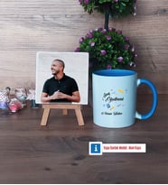 Sınıf Öğretmeni Fotoğraflı Dekoratif Taş, Kupa Bardak Beyaz Hediye Öğretmenler Günü Hediyesi (Model 4)