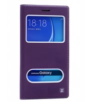 Galaxy J2 Prime Kılıf Dolce Kapaklı Kılıf (Mor)