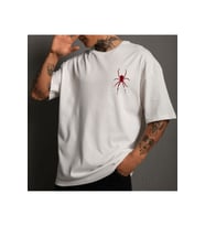 Unisex Oversize Eskitme Spirit Tshirt (Beyaz)
