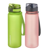 Uzspace 2'li Tritan Matara Seti 500 ml 14 Farklı Renk Seçeneği FiftyFifty (Yeşil-Pudra)