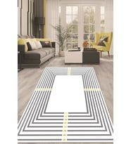 Dijital Kaymaz Taban Yıkanabilir Modern Renkli Salon Halısı Mutfak Halısı Yolluk ND-HT-1384 (Beyaz)