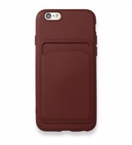 ALPERENILT iPhone 6-6s Cardy Soft Kartlık Soft Kılıf (Bordo)