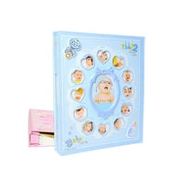 220'lik Bebek Fotoğraf Albümü - 10x15cm -15x21cm (Mavi)
