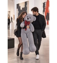Pandamkee 140 Cm Sevgiliye Özel Hediyelik Ayı (Gri)