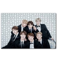 Cakapuzzle BTS Kore Pop Siyah Takım Elbiseli  Puzzle Yapboz MDF (Ahşap) (500 Parça)