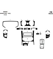 Meriç® Isuzu D Max 4X2-4X4 Ön Torpido Kaplam Maun 19 Parça 2007-2012 (Piano Black)