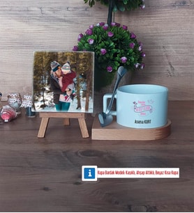 Anneler Günü Hediyesi Fotoğraflı Dekoratif Taş, Kupa Bardak Beyaz Hediye (Model 8)