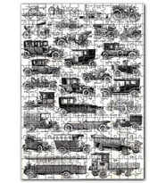 Cakapuzzle Motorlu Taşıtların Tarihsel Evrimi Puzzle Yapboz MDF (Ahşap) (255 Parça)