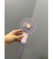 Mini Sevimli Taşınabilir 3 Kademeli El Fanı Usb Soğutucu Vantilatör (Pembe)
